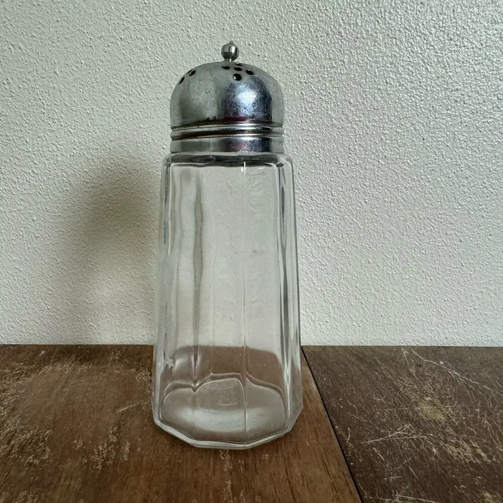 Wood Brothers England Clear Glass Jar‎ Liberty Eagle SINGLE salt pepper shaker